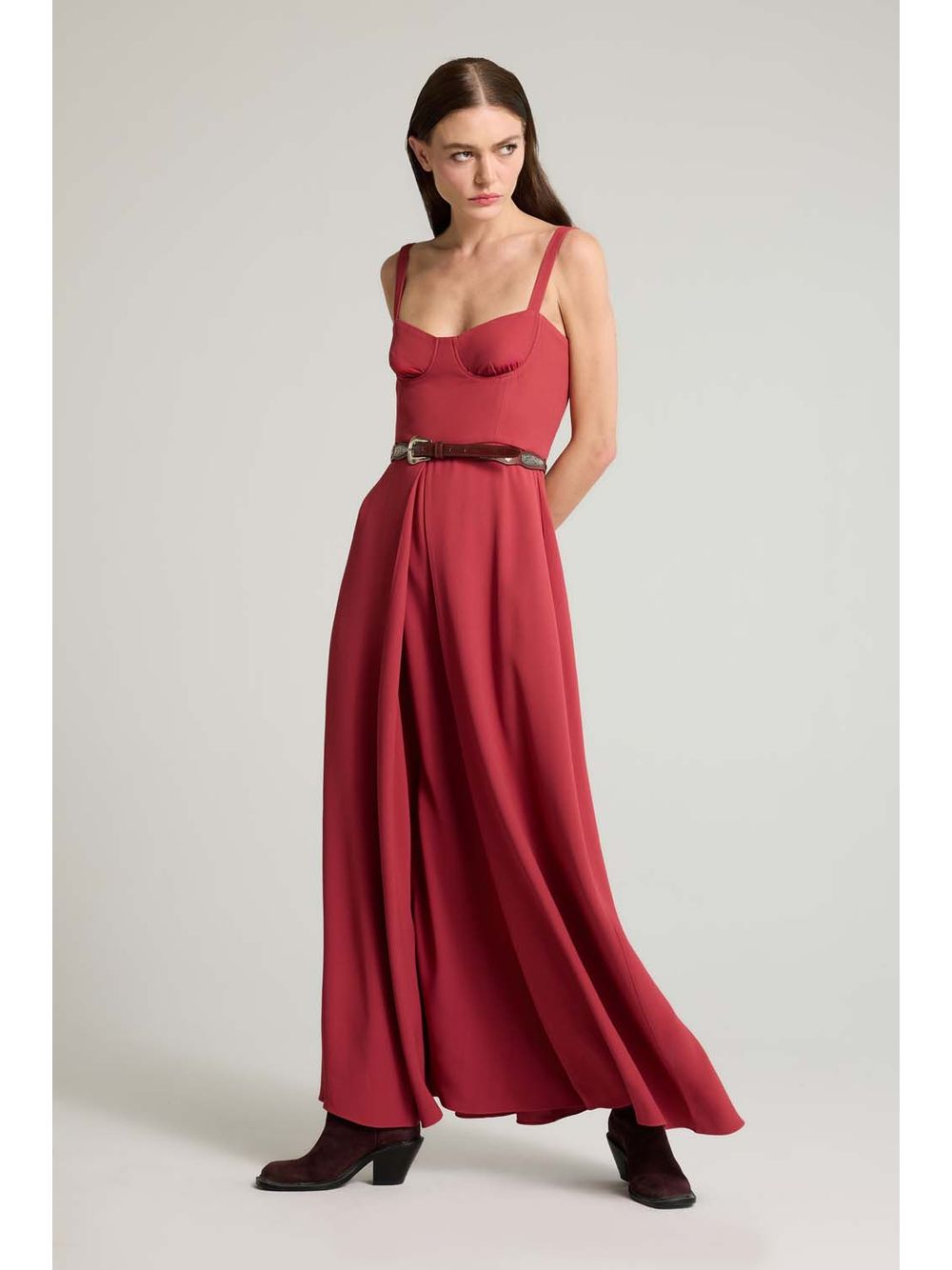 By NV — Vestido Lelê - Vermelho Jam
