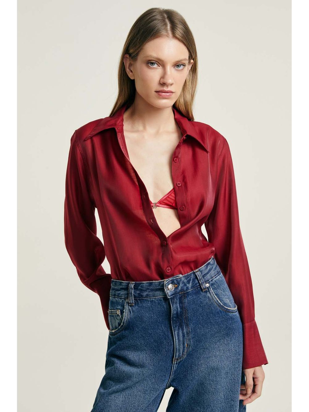 By NV — Top Thaly - Vermelho Framboesa