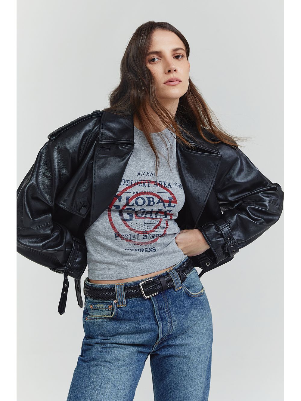 By NV — T-Shirt Postal - Cinza Mescla