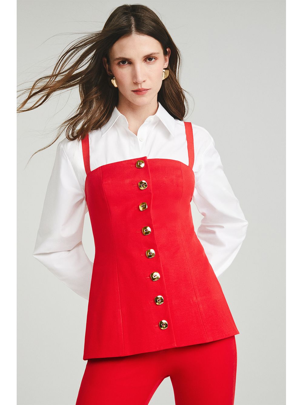 By NV — Blusa Roberta - Vermelho Salsa