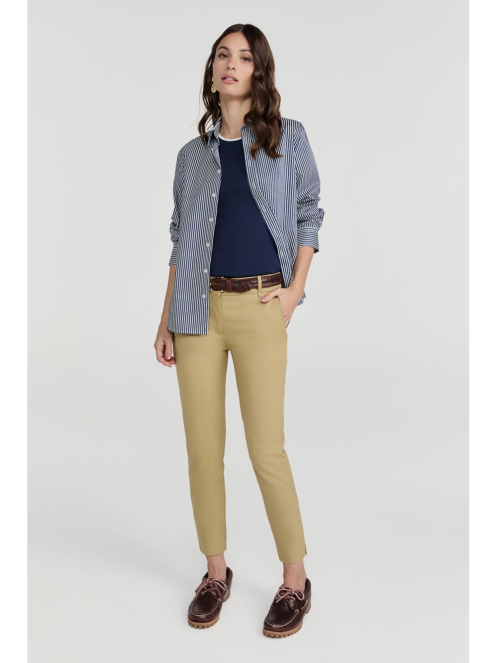By NV — Calça Capri Lena - Bege Chino