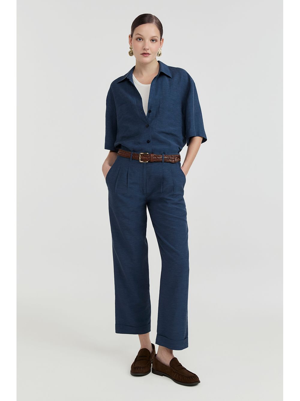 By NV — Calça Clarissa - Azul Retro