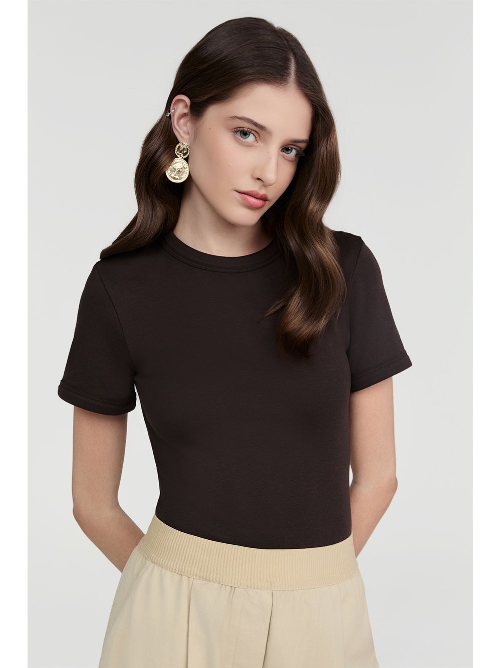 By NV — T-Shirt Valentina - Marrom Espresso