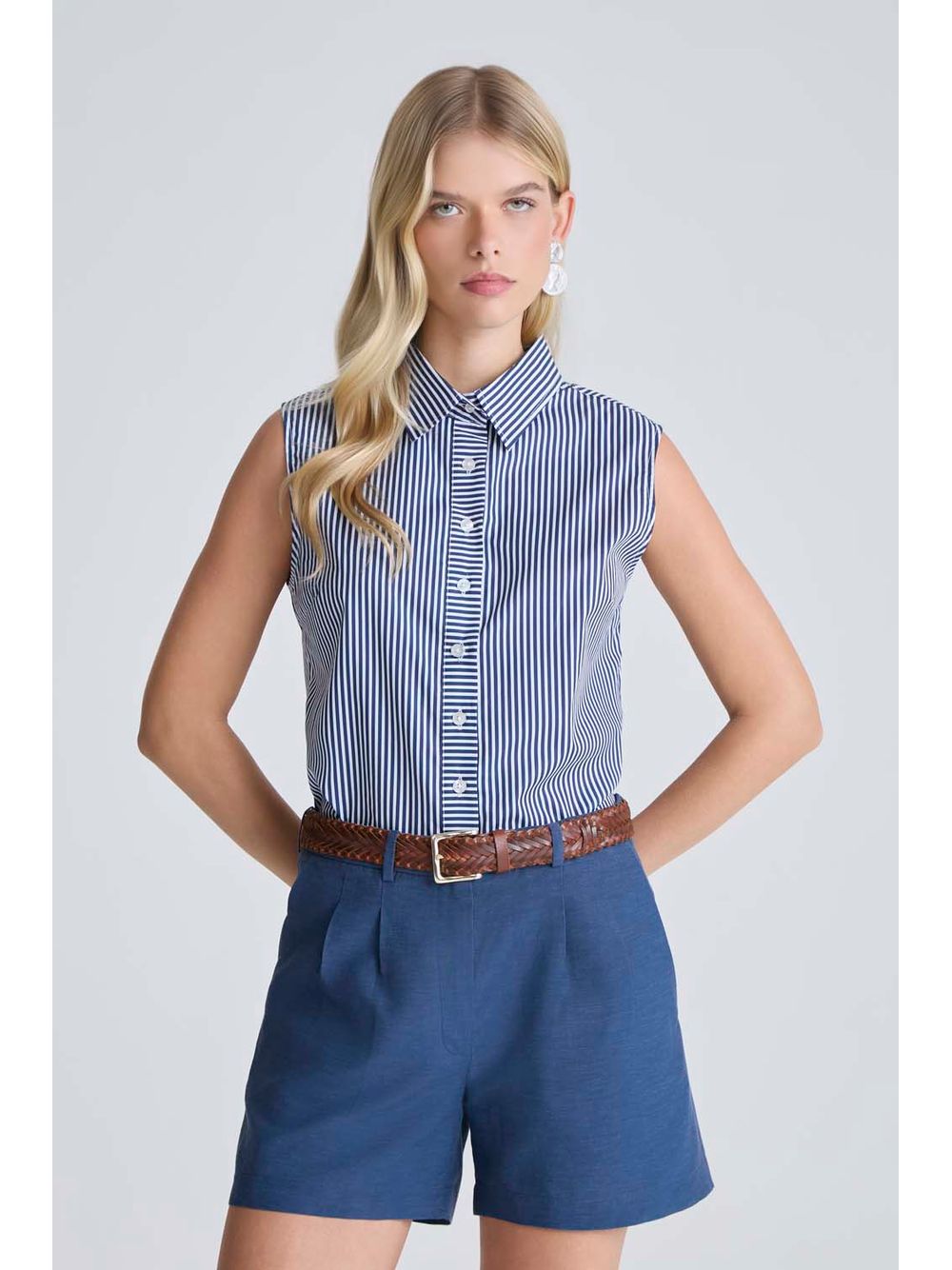 By NV — Short Clarissa - Azul Retro
