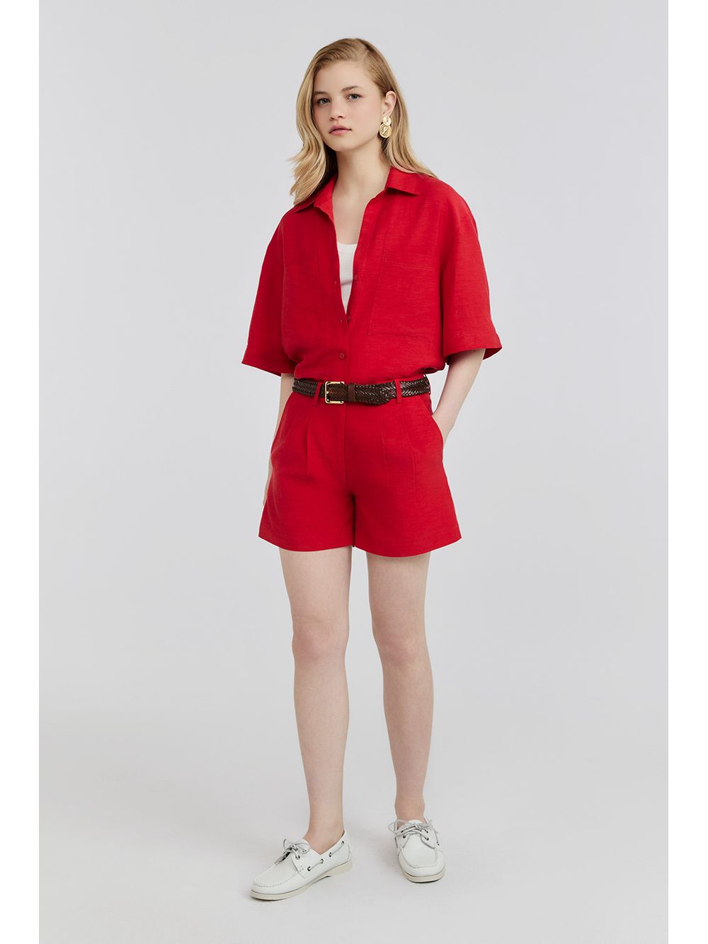 By NV — Short Clarissa - Vermelho Salsa