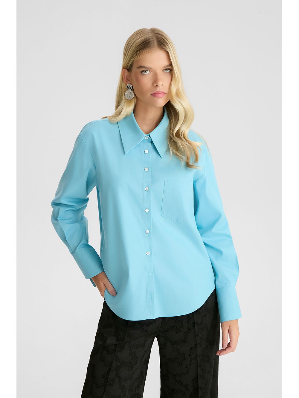 By NV — Camisa Alice - Azul Claro