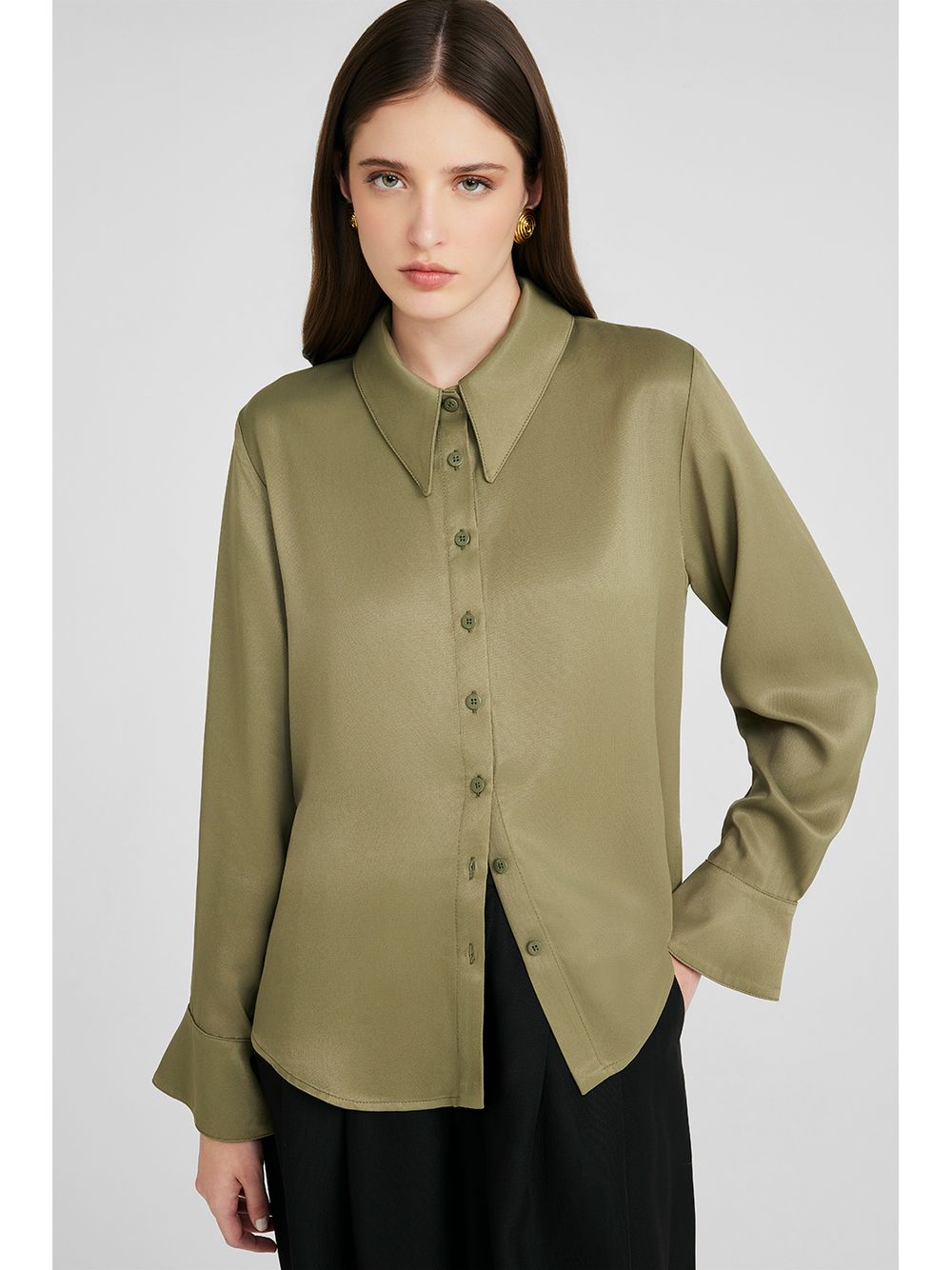 By NV — Camisa Luiza - Verde Moss
