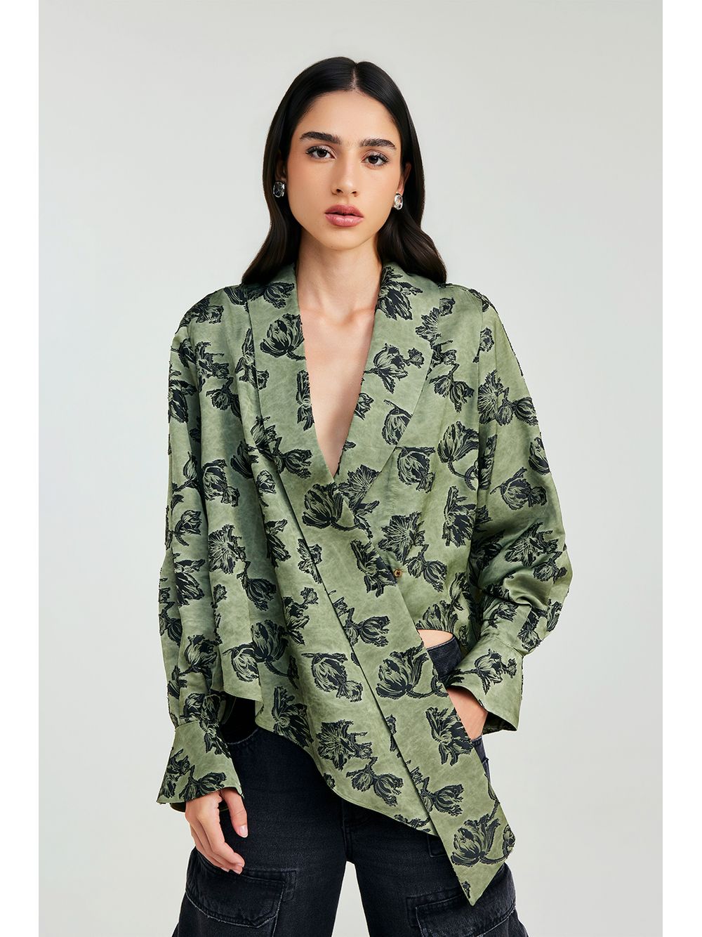 By NV — Camisa Jessie - Verde Moss