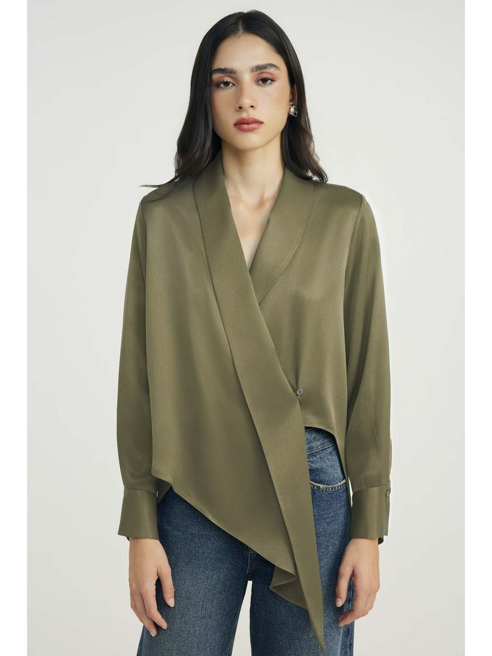 By NV — Camisa Nicole - Verde Moss