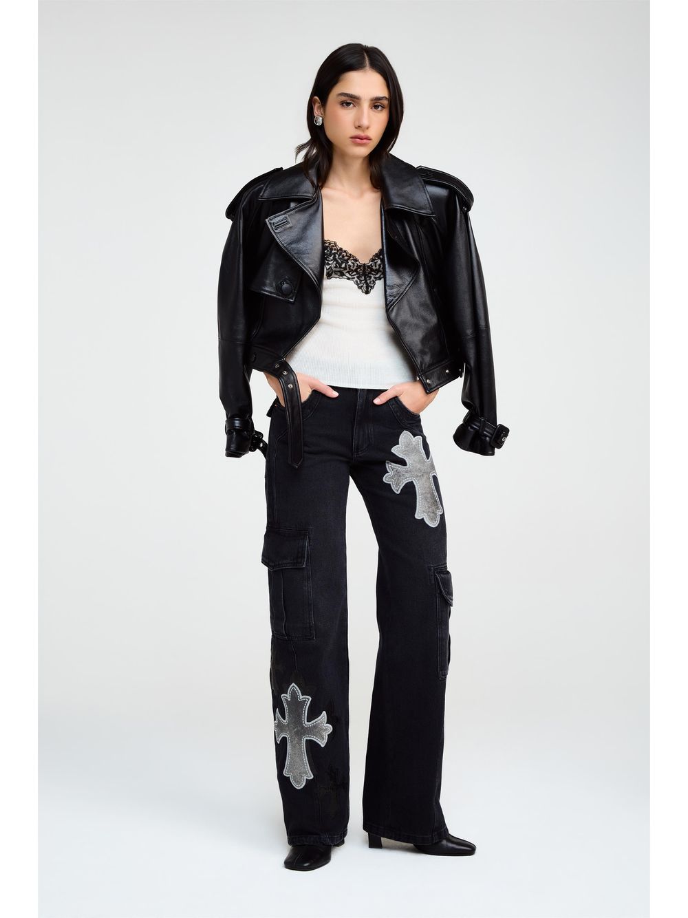 By NV — Calça Jeans Morgana - Jeans Stoned Black